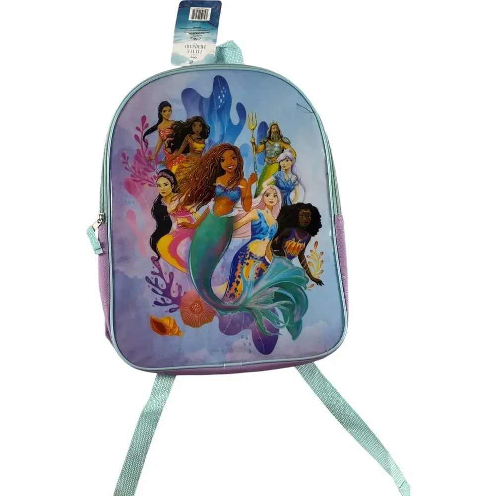 Disney The Little Mermaid Backpack Kids Girls Purple Mint Green New